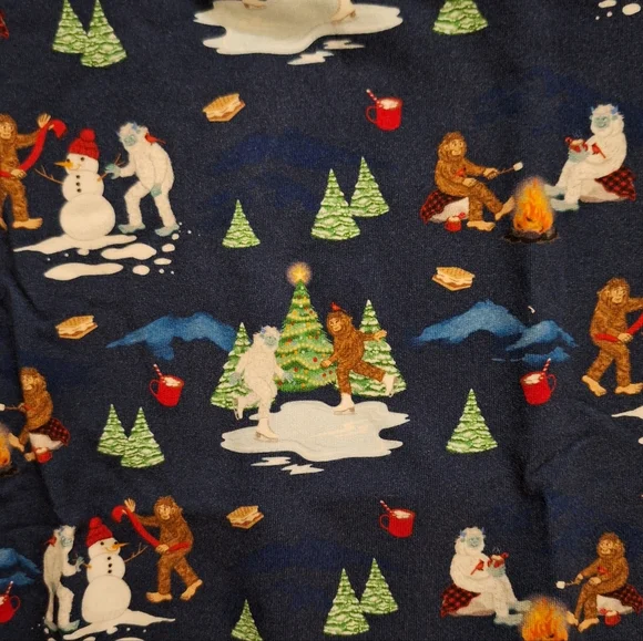 Free Birdees Holiday Big Foot And Yeti Hoodie Nwt. - Picture 3 of 7